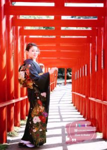 成人写真 長門 紅葉 元の隅神社&海