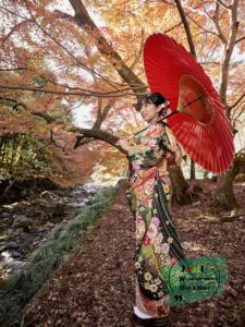 成人写真 長門 紅葉 元の隅神社&海