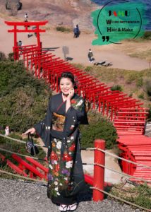 成人写真 長門 紅葉 元の隅神社&海